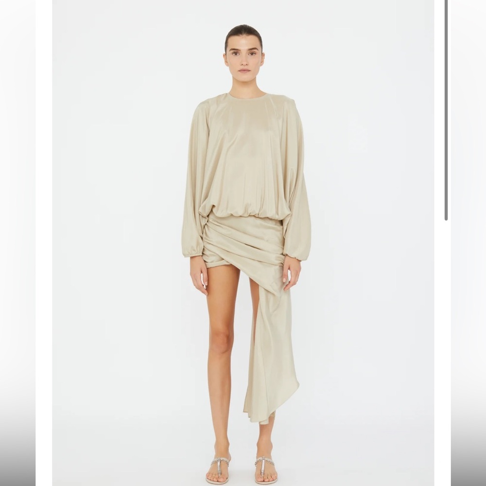 NWT CHRISTOPHER ESBER PARACHUTE SILK DRAPE MINI DRESS size US4/AU8